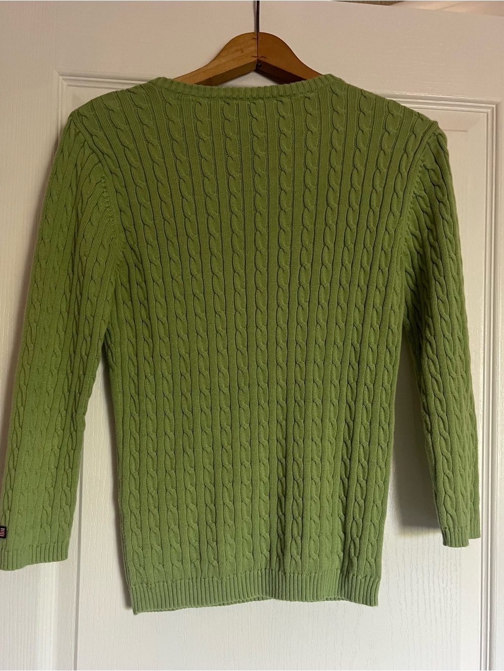 Polo Ralph Lauren Women's Cable Knit Crewneck Sweater - Green 100% cotton - Picture 5 of 5